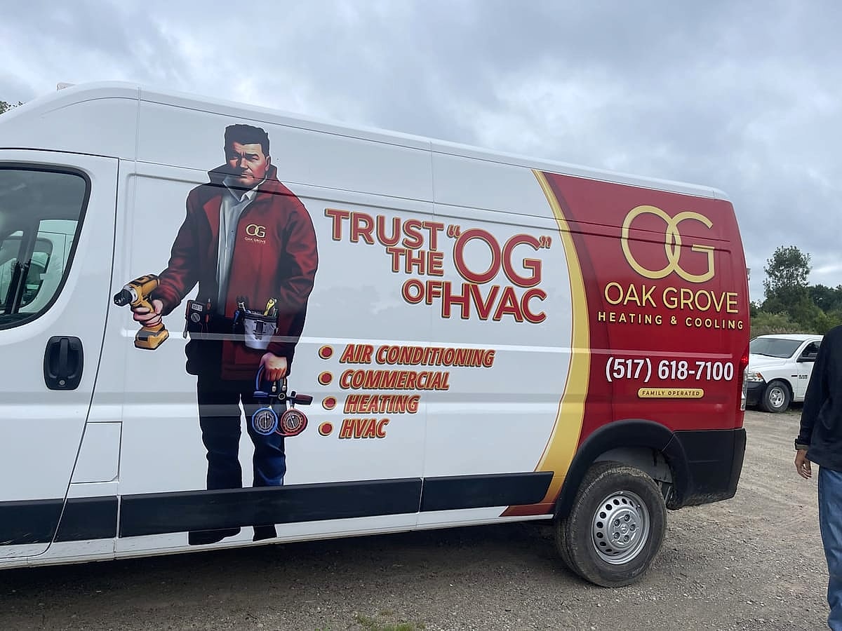 The real Oak Grove branded service van